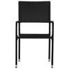 vidaXL Patio Dining Chairs 4 pcs Stackable Black Poly Rattan - 3 of 4