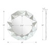 LNC 39-in W x 39-in H Geometric Round Clear Facted Glass Silver Frame Wall Mirror - 3 of 4