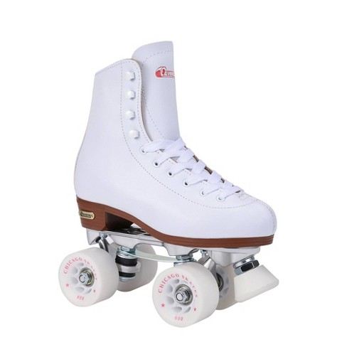 Chicago Women's Leather Lined Rink Roller Skate (Size 8), Wh : :  Home & Kitchen