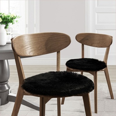 Faux Fur 16" Round Decorative Chair Pad by Sweet Home Collection®