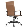 LeisureMod Harris Faux Leather Adjustable Swivel Office Conference Chair in Black Iron Frame - 4 of 4