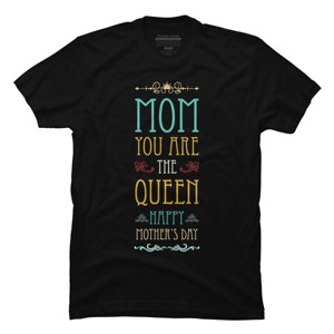 Men's Design By Humans Mother's Day Mom Queen By tmsarts T-Shirt - 1 of 2