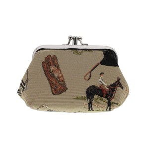 CTM Women's Horse Themed Tapestry Coin Purse Wallet - 1 of 3