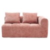 NicBex Modern Chenille Loveseat Sofa with Left Arm & Removable Pillows, Minimalist 2-Seater Sofa for Living Room & Bedroom, Beige - 4 of 4