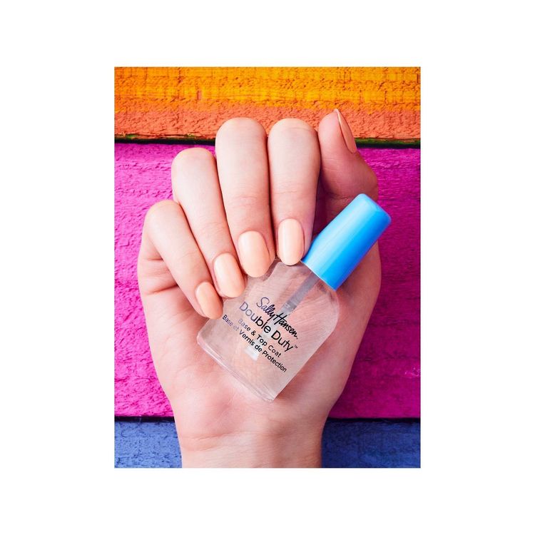 Sally Hansen Nail Treatment 45109 Double Duty Base & Top Coat - 0.45 fl oz: Aluminum-Free, Paraben-Free, Phthalate-Free, Smooth Finish, 4 of 5