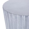Sevobal Patio Coffee Tables, Concrete Side Table, Stripe Round Accent Table with Weather Resistant, Garden Patio Furniture, Gray Blue 15.75"*18.75" - 2 of 4
