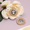 SOHI Women's Silver Circular Stud Earrings - 2 of 3