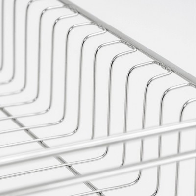 IRIS Stainless Steel 2-Tier Compact Dish Rack with Black Tray