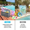 Double Layer Poolside Float Storage - PE Rattan Outdoor Caddy with Rolling Wheels - Sturdy Patio Deck Box for Pool and Beach - 4 of 4