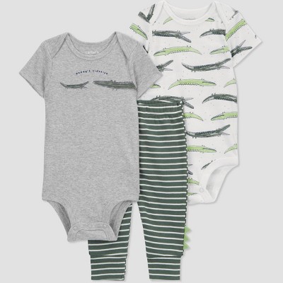 Image of Carter's Just One You® Baby Boys' Gator Top & Bottom Set - Green 3M