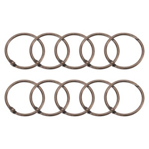 Unique Bargains Carbon Steel Loose Leaf Binder Snap Shower Curtain Rings 20 Pcs - 1 of 4