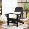 Aghana Digitals Dark Gray Fir Wood Adirondack Chair with Tilted Back, Cupholder & Wide Armrests - - 2 of 4