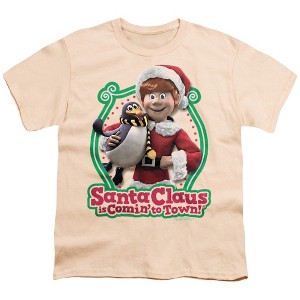 Boys' Santa Claus Is Comin To Town Penguin T-Shirt - 1 of 4