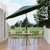 10ft Patio Umbrella, Table Umbrella Outdoor Patio with Crank Lift & Push Button Tilt, 8 Sturdy Ribs for Yard, Deck, Pool - 2 of 4