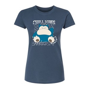 Women's - Pokémon - Snorlax Chill Vibes Fitted Graphic T-Shirt - 1 of 2