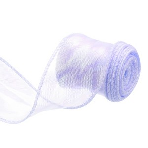 Unique Bargains Gift Wrapping Wide Sheer Wired Pastel Shimmer Iridescent Chiffon Ribbons 1 Pc - 1 of 4
