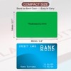 Unique Bargains Aluminum Alloy Laser Engraving Double Side Printable Business Cards 300 Pcs - 2 of 4
