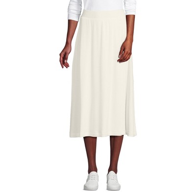 Lands' End Women's Cozy Rib Midi Wrap Skirt