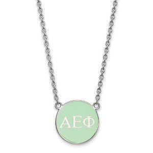 Black Bow Jewelry Sterling Silver Alpha Epsilon Phi Greek Life Necklace 18 Inch - 1 of 4