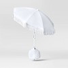 6' Outdoor Patio Beach Umbrella with Fringe - Sun Squad™ - 2 of 4