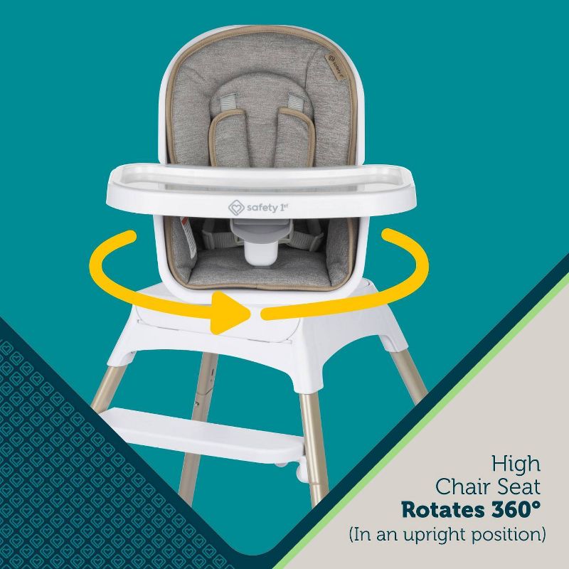 Safety 1st Grow and Go Rotating High Chair - French Gray, 4 of 19