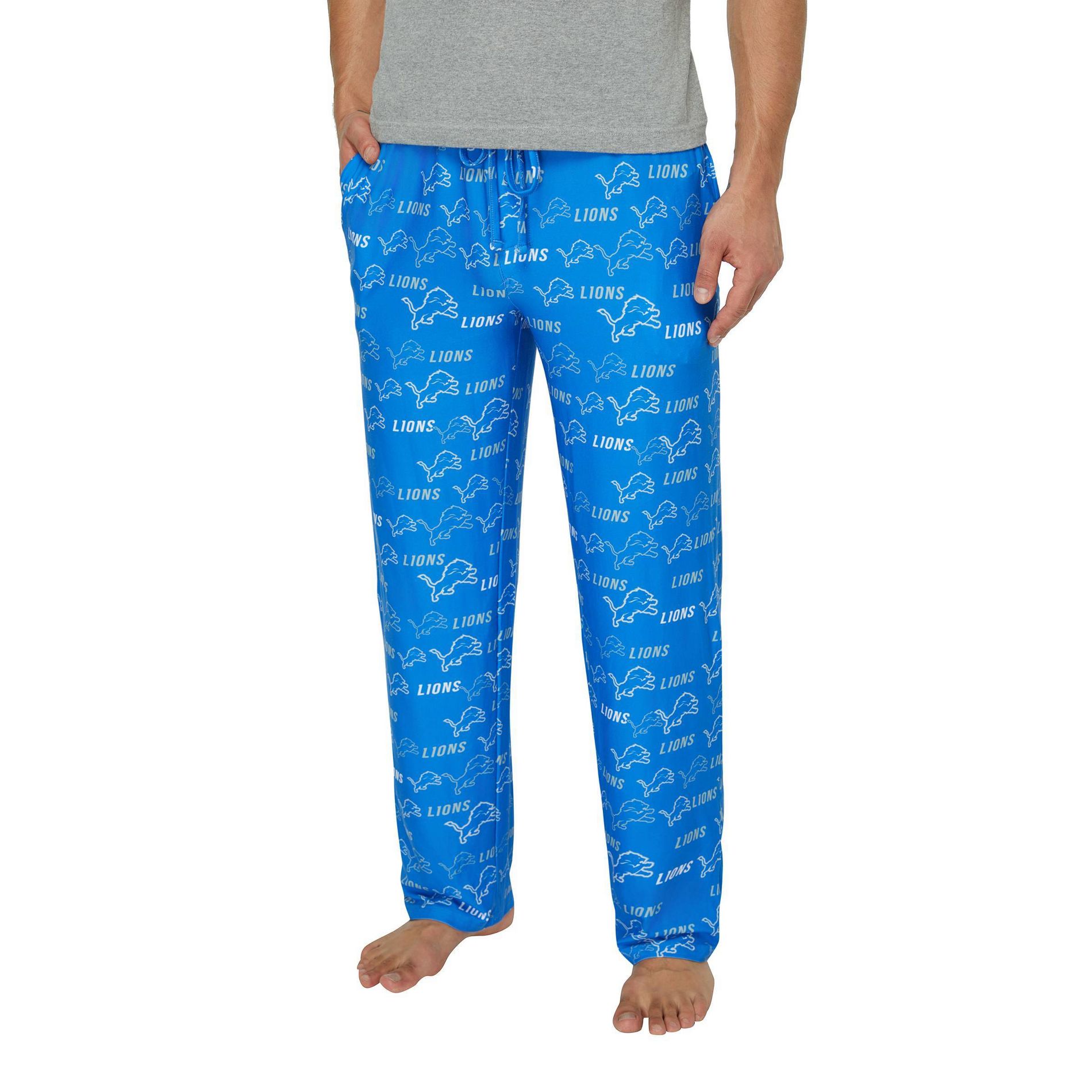 NFL Detroit Lions Men's Pajama Pants with Pockets