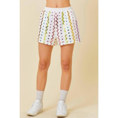 Women's Easter Sequin Shorts - Main Strip