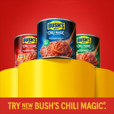 (4 pack) Bush's Classic Homestyle Chili Magic, Canned Beans, 15.5 oz Can
