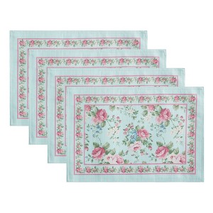 Vintage Floral Garden Placemats, Set of 4 - Multicolor - 13x19 - Elrene Home Fashions - 1 of 4