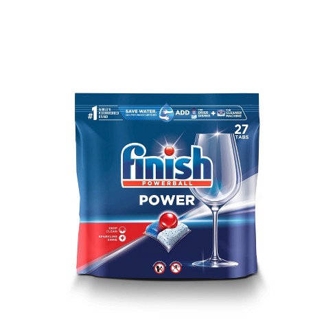 Finish Powerball Quantum Power Gel dishwasher tablet in soap