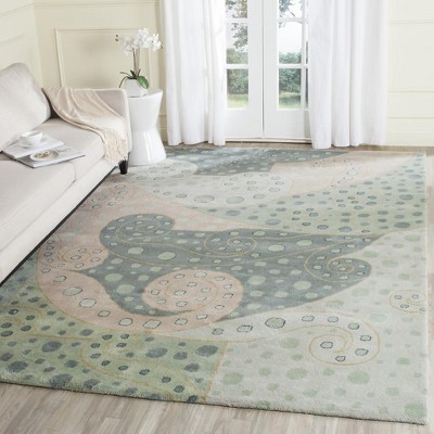 Bella Sage and Multicolor Hand-Tufted Wool Area Rug