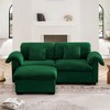 NicBex Couches for Living Room Modern  Accent Chair Couch Velvet Fabric Upholstered Single Sofa With Fluffy Pillows and Storage Function - 3 of 4