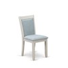 East West Furniture,Dining Room Chairs Set of 2 - Baby Blue Linen Fabric Seat and High Chair Back - 4 of 4