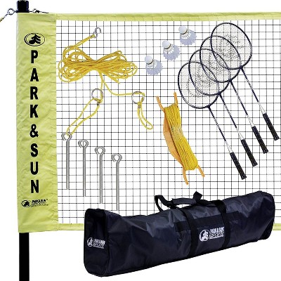 Park & Sun Sports Portable Indoor Outdoor Complete Badminton Set with Carry Case