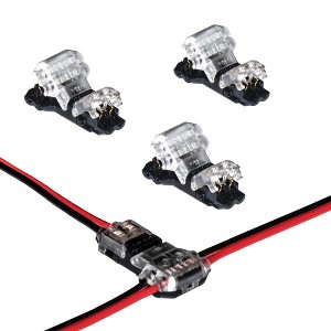 Armacost Lighting 2 Pin LED Strip Light Wire to Wire T Connectors 4pk Light Accessory - 1 of 3