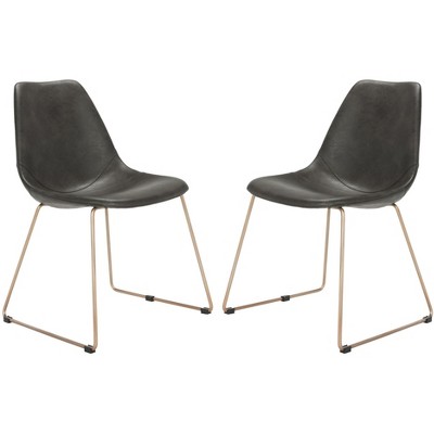 Dorian Accent Chair - ACH7003A- SET2 - Set of 2 - Grey/Copper - Safavieh