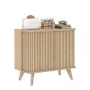 Galano Fluted Door Sideboard Cabinet 27.6" W x 15.6" D x 27.8" H - 2 of 4