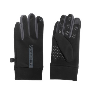 Unique Bargains Riding Warm Gloves Waterproof 4 Way Stretch Inner Gloves 1 Pair - 1 of 4