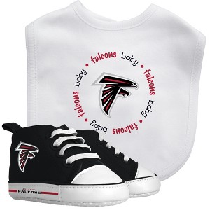 Baby Fanatic 2 Piece Bid and Shoes - NFL Atlanta Falcons - White Unisex Infant Apparel - 1 of 3