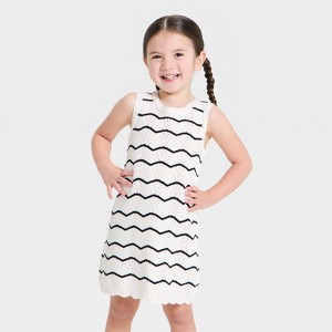 Baby Girls' Striped Sweater Dress - Cat & Jack Cream 12M