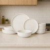 Rbied 12-Piece Stoneware Dinner Plates Bowls Sets, Microwave & Dishwasher Safe, Non-Toxic Stackable Matte Glaze Kitchenware for 4 - 2 of 4
