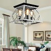 4-Light Kitchen Island Lighting,Metal & Rustic Wood Modern Dining Room Chandelier Over Table with 0-40'' Adjustable Height,Ceiling Pendant - 3 of 4