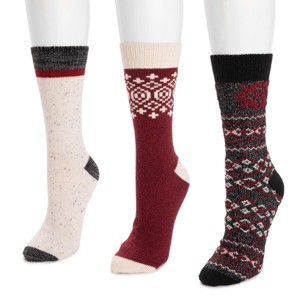 MUK LUKS Women's 3 Pack Boot Socks - 1 of 4