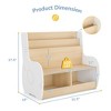 3-in-1 Kids Bookshelf and Toy Storage Organizer with Bench, Toddler Bookshelf and Bookcase with Reading Nook and 2 Storage Cabinets, Kids Book Shelf. - 2 of 4