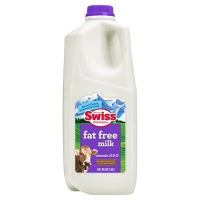 Swiss Premium Fat-Free Skim Milk - 0.5gal