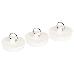 Unique Bargains Rubber Durable Hanging Ring Kitchen Drain Stopper 3 Pcs - 1 of 4