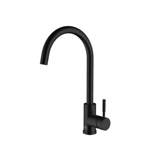 Elegant Lighting Finn Single Handle Kitchen Faucet in Matte Black - 1 of 4