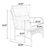 VASIP Patio Bistro Sets 3 Piece, Rattan Front Porch Chairs with Cushions & Coffee Table, Conversation Set for Garden, Balcony, Poolside - 3 of 4
