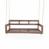 YOOCOZZ Wooden Patio Twin Size Porch Swing Bench Chair, Daybed Frame with 4 Hanging Ropes - 3 of 4