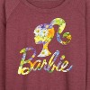 Women's - Barbie - Easter Lightweight French Terry Wide Neck Long Sleeve Shirt - 2 of 4